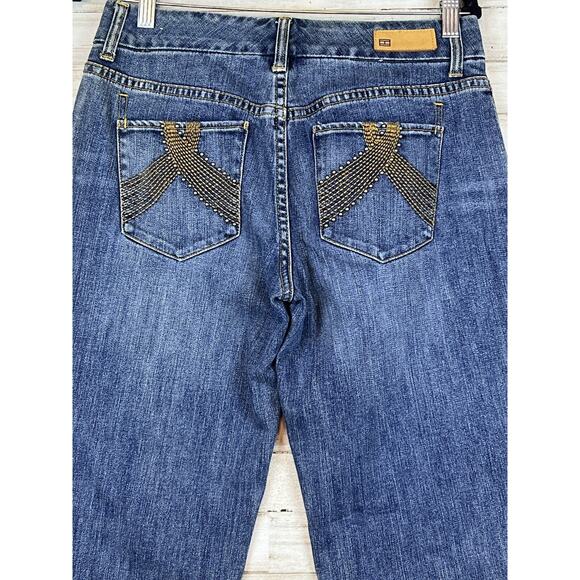 Tommy Hilfiger Jeans Women Size 6 2005 Flared Leg Leather Patch Stitched Pocket - Picture 5 of 12